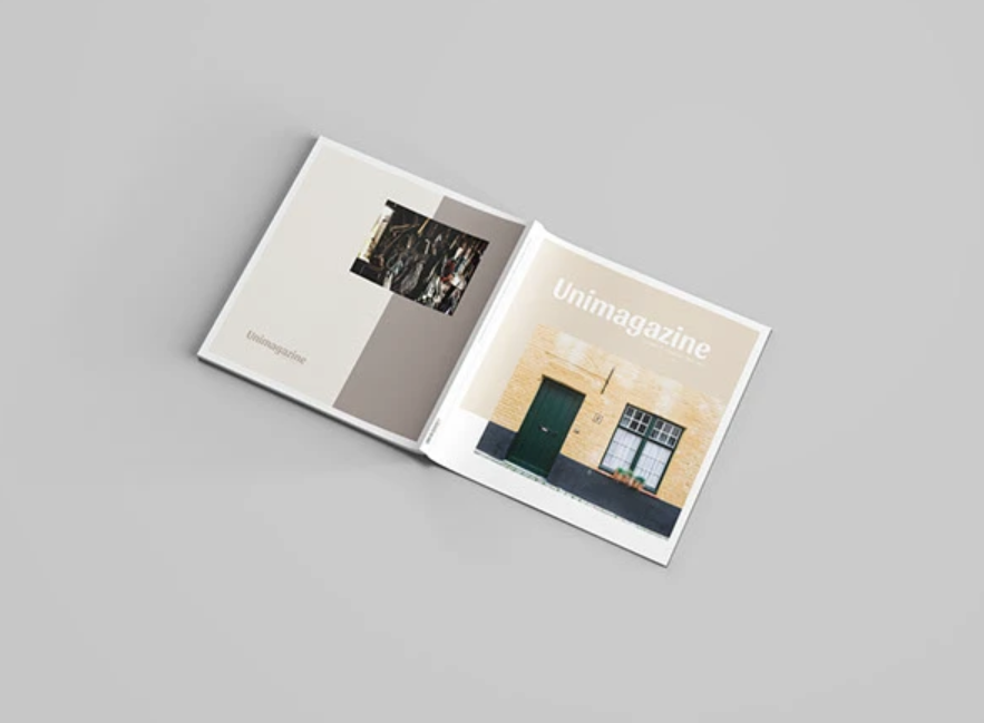 Square Magazine Mockup Template