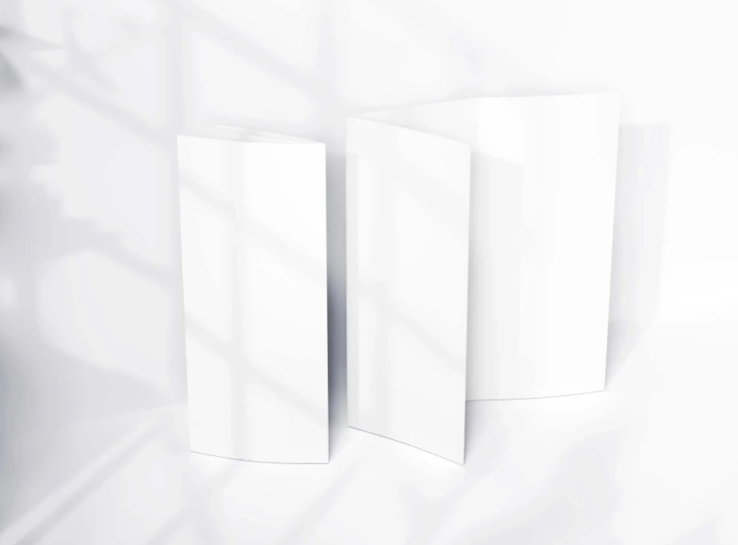 Standing Trifold Brochure Mockup PSD