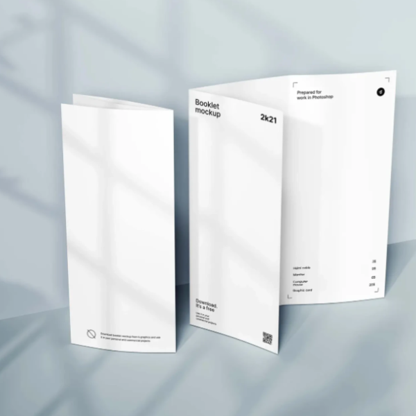 Standing Trifold Brochure Mockup PSD