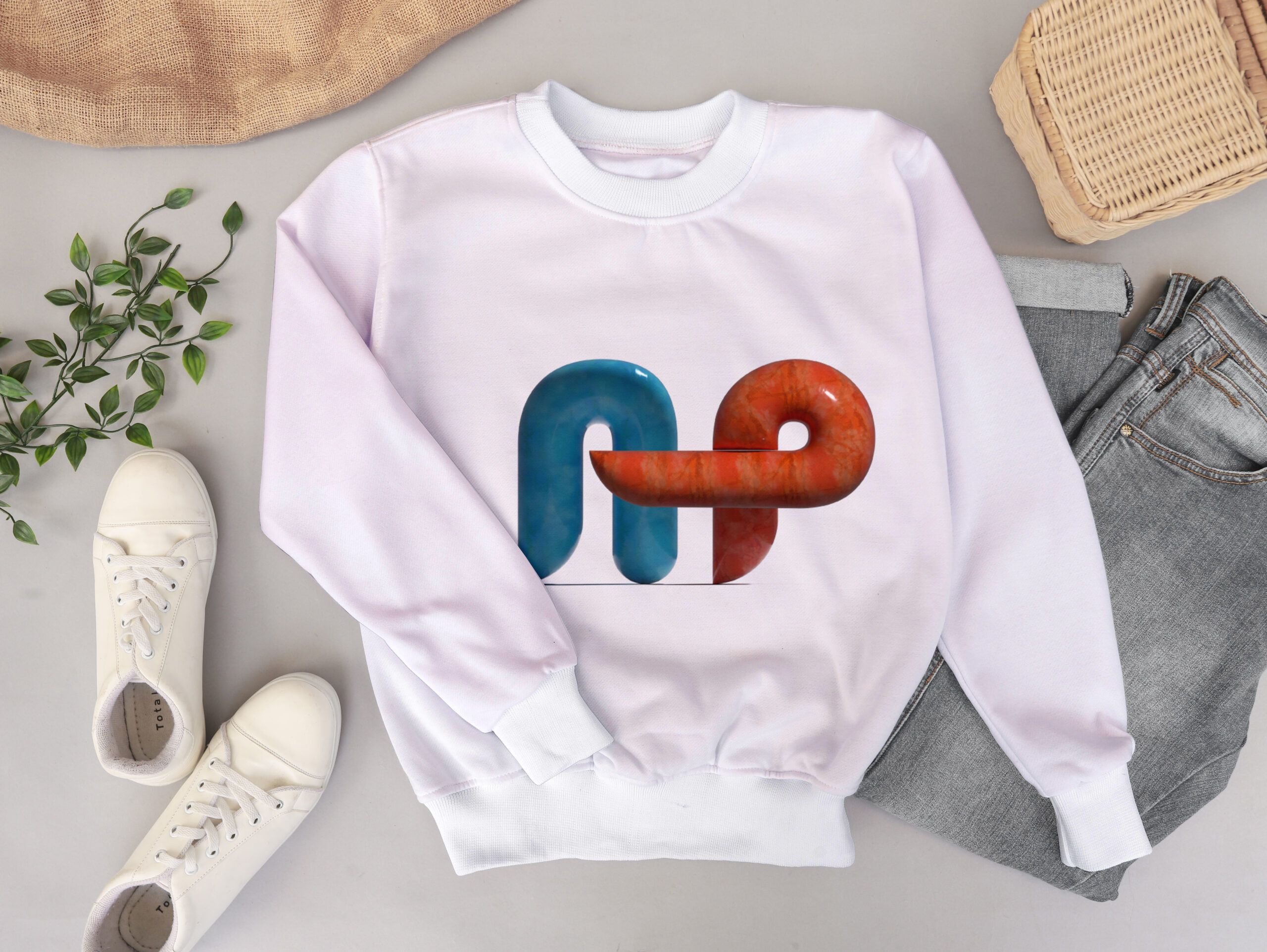 White Sweatshirt Mockup PSD Apparel