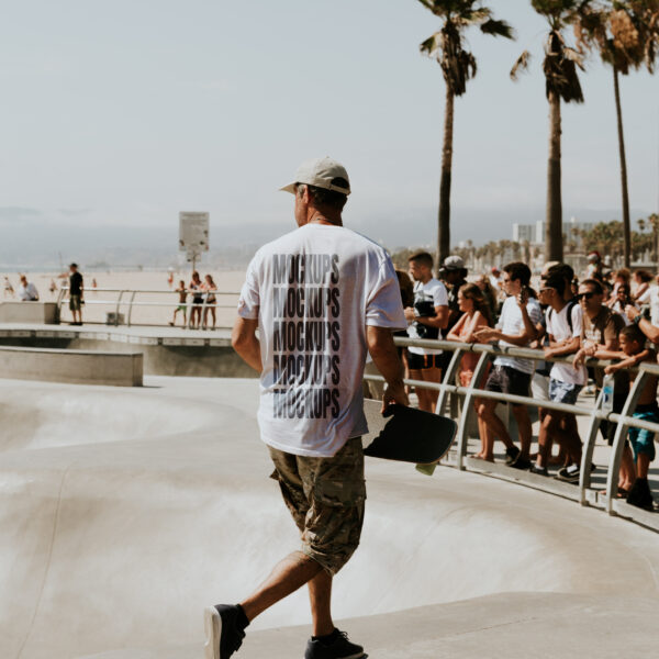 Lifestyle T Shirt Mockup at Skatepark Apparel Design