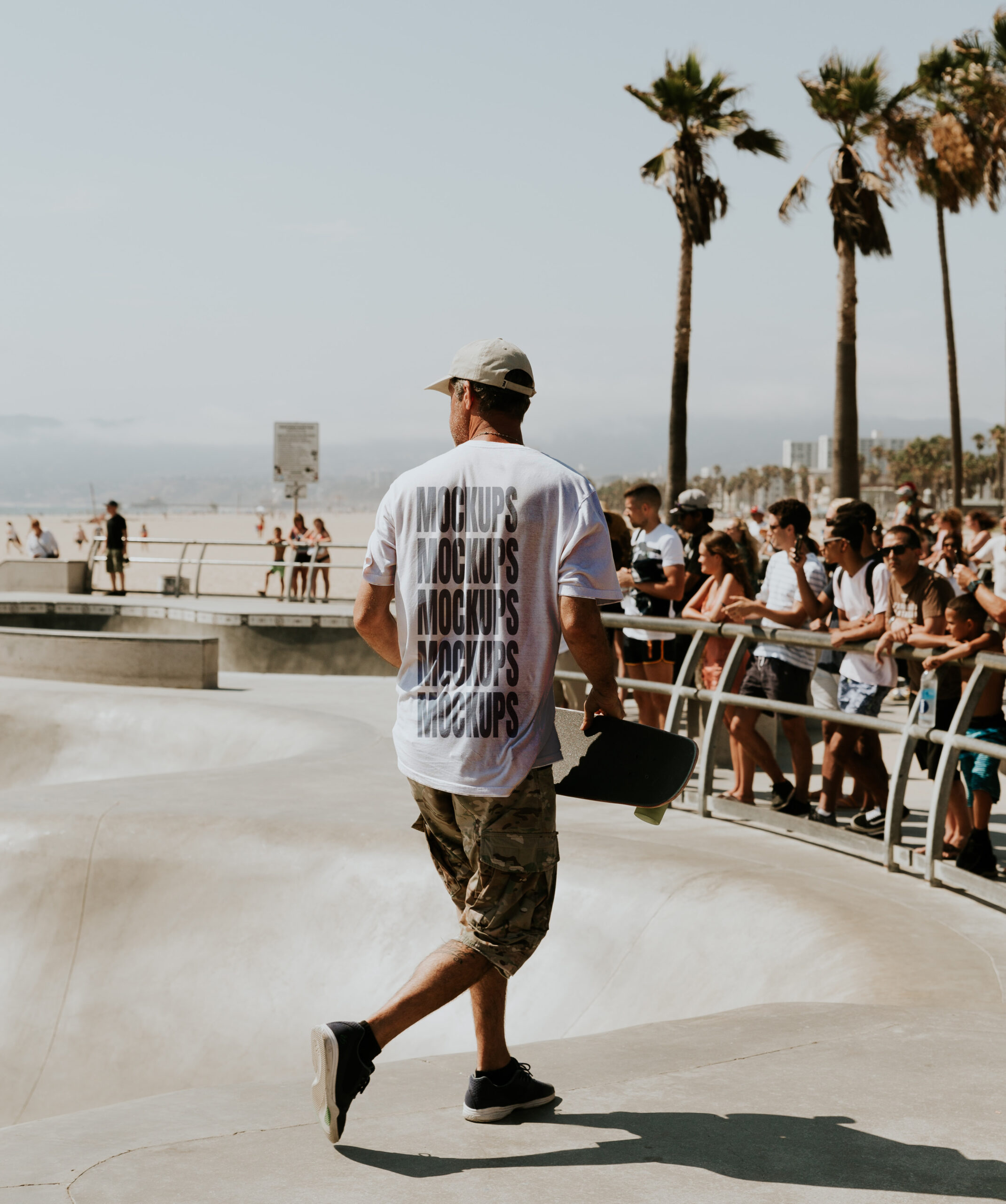 Lifestyle T Shirt Mockup at Skatepark Apparel Design