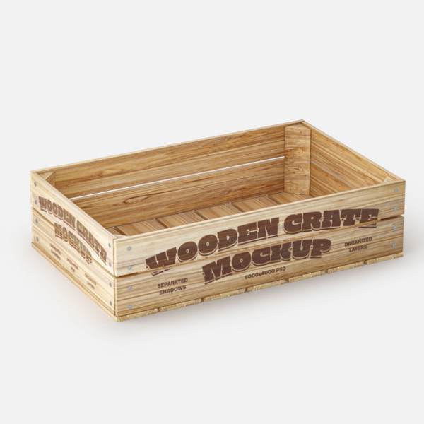 Wooden crate Mockup Set