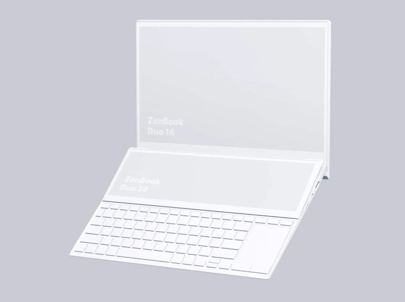 Zenbook Duo 14 Mockup Floating Display