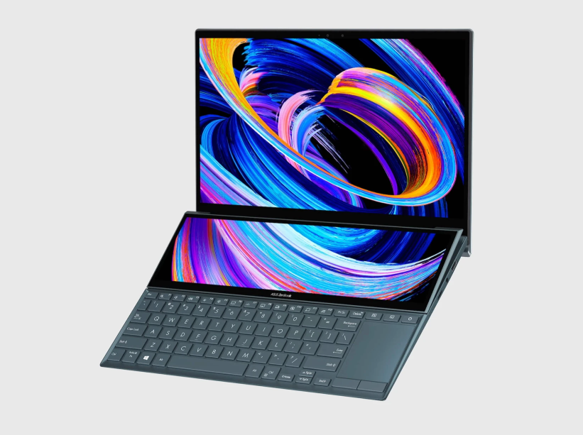 Zenbook Duo 14 Mockup Floating Display