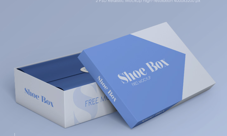 2 Free Shoe Box Mock ups in PSD
