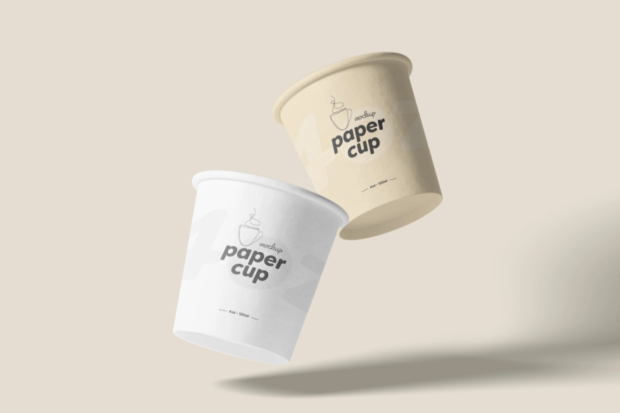 4oz Paper cup Mockup
