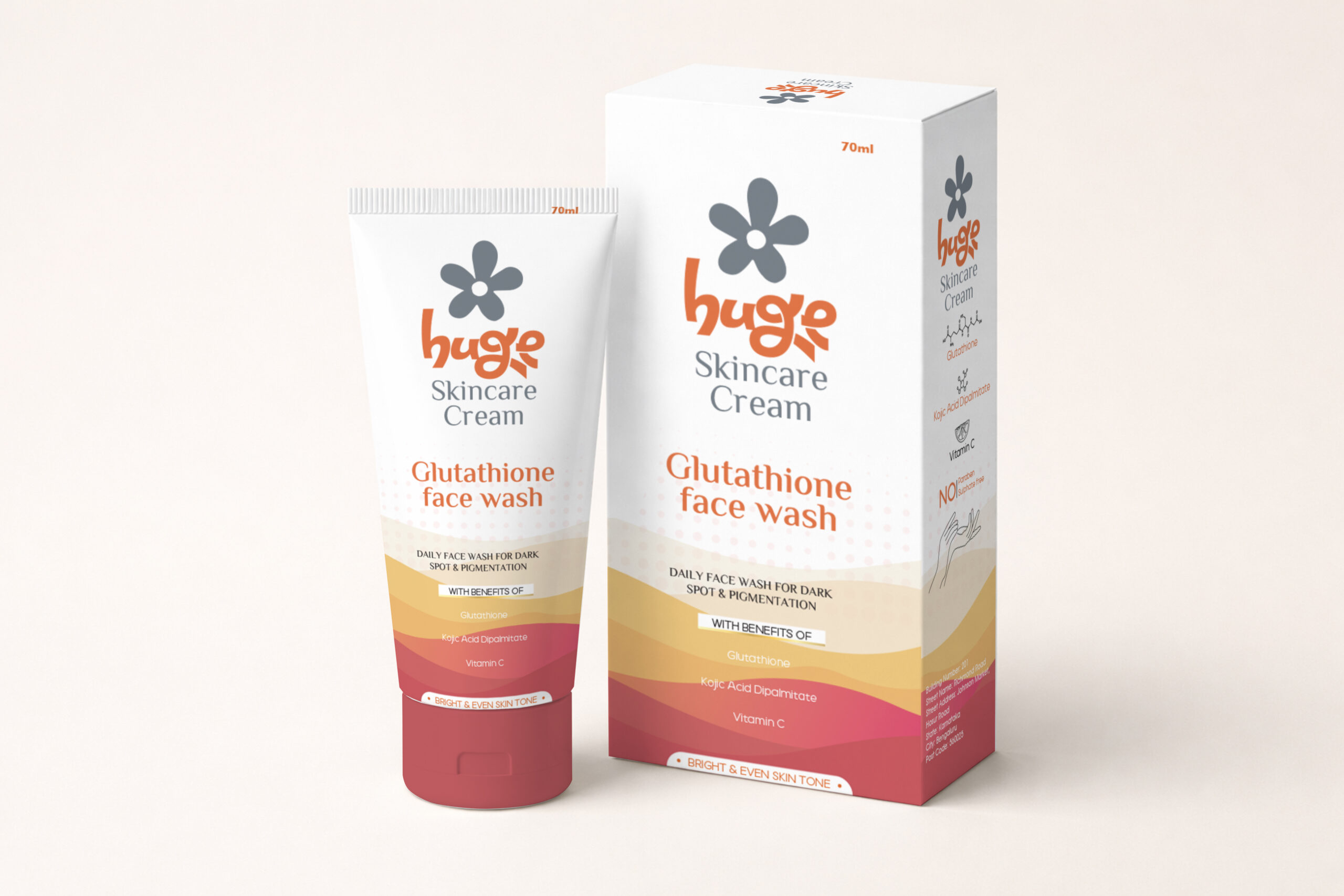 Skincare Box & Tube Mockup