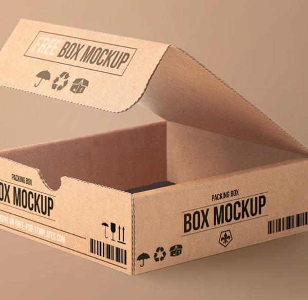 Carton Packing Box Mockup PSD