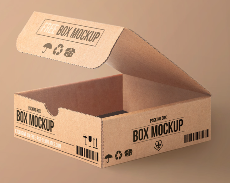 Carton Packing Box Mockup PSD
