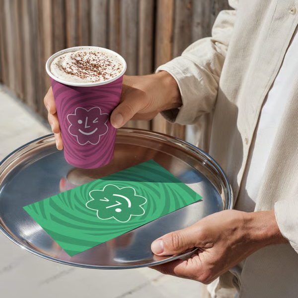 Coffee cup & Menu Mockup for clean cafe
