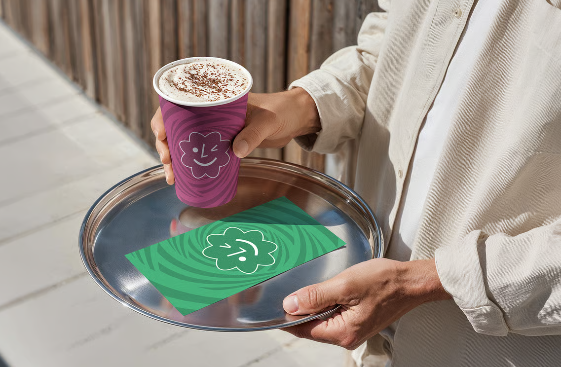 Coffee cup & Menu Mockup for clean cafe