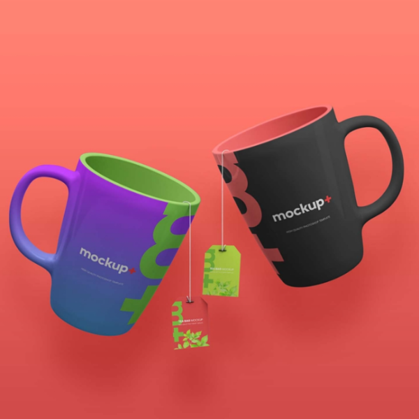 Floating ceramic Mug Mockup