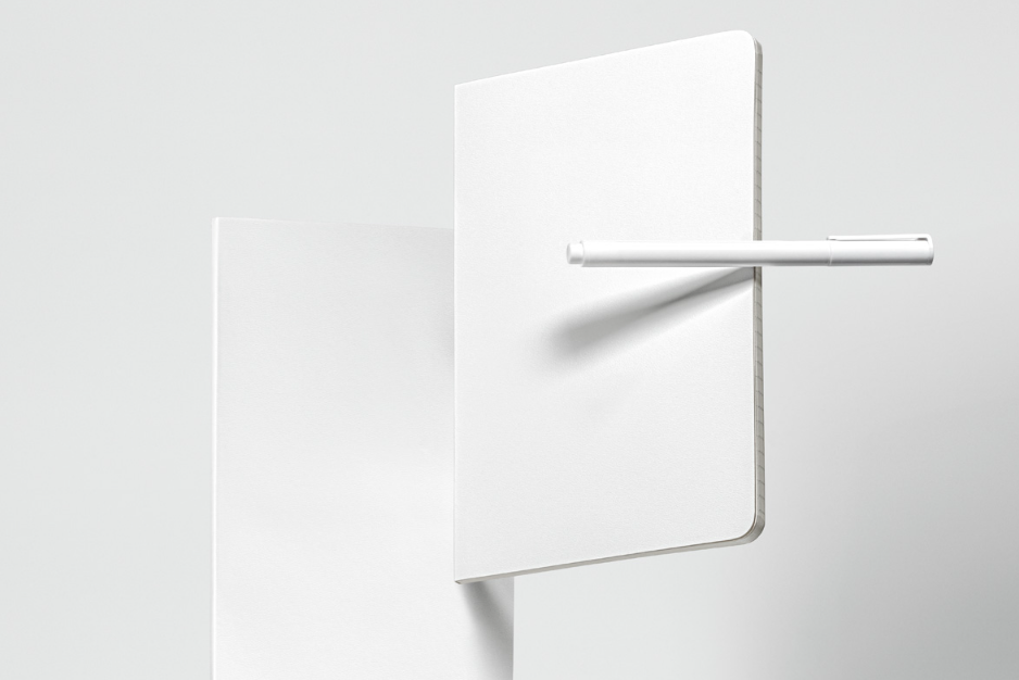 Floating classic notebooks cover Design PSD Mockup