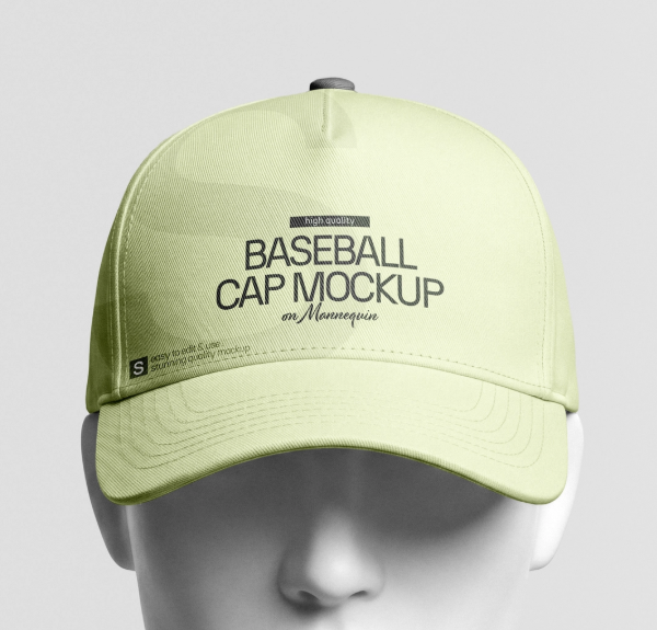 Free Baseball Cap Mockup on Mannequin