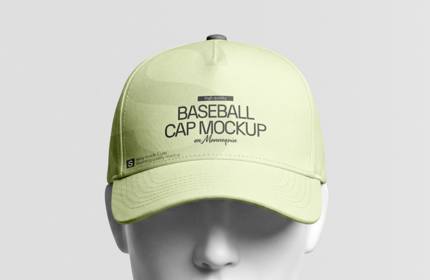 Free Baseball Cap Mockup on Mannequin