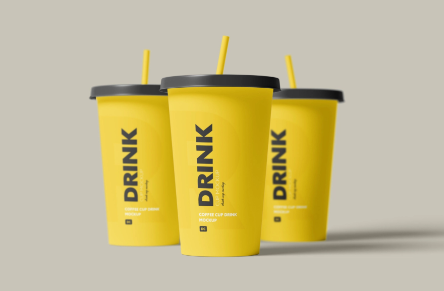 Free Drink cup Mockup