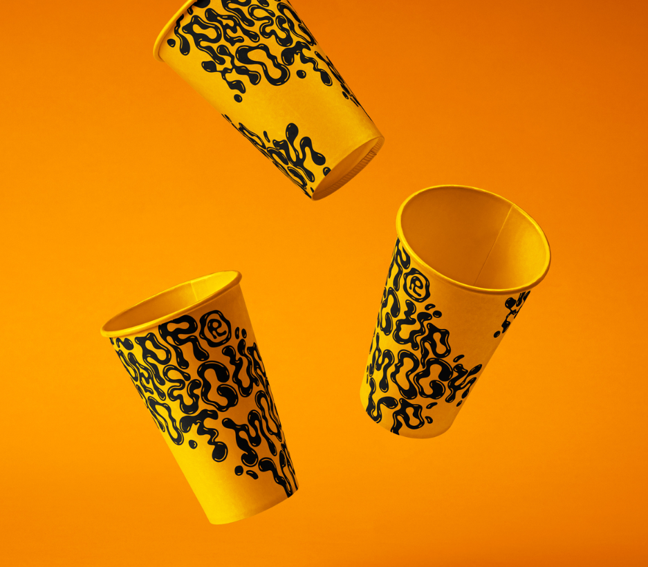 Free Falling PSD Paper cup Mockup Set