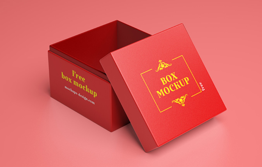 Free Gift Box Mockup