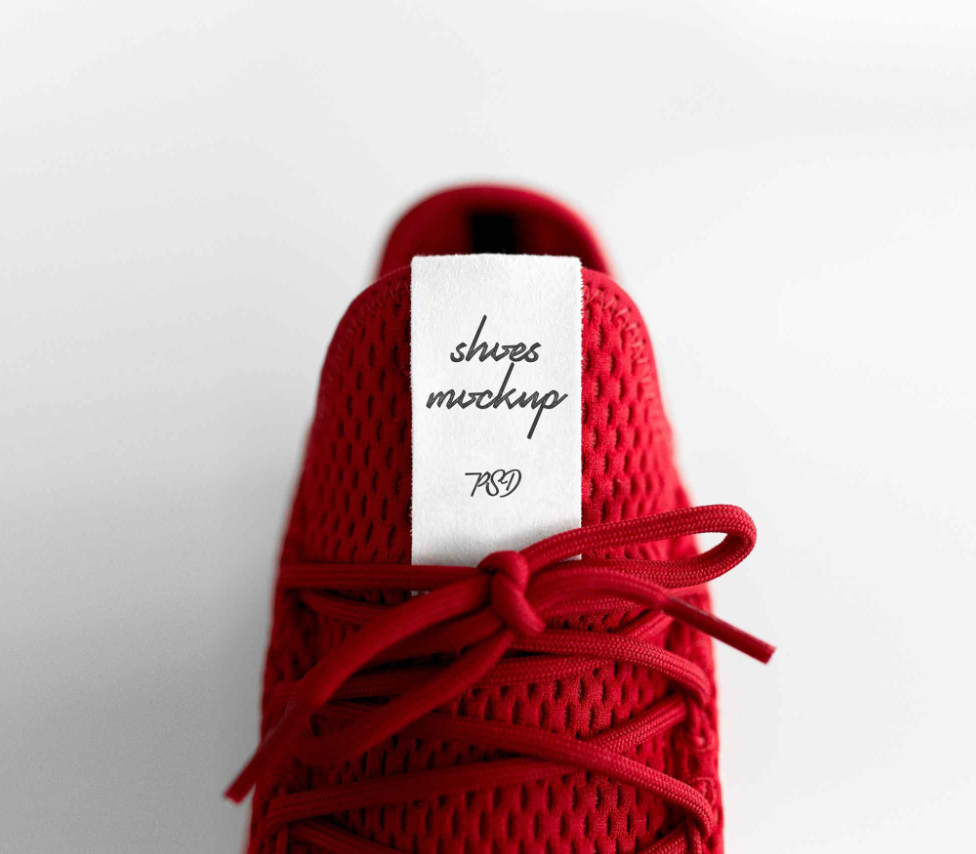 Free Shoes Label Mockup PSD Template