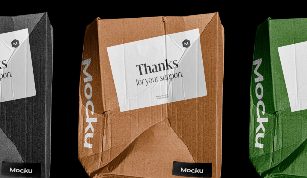 Free Worn Out Mailer Box Mockup