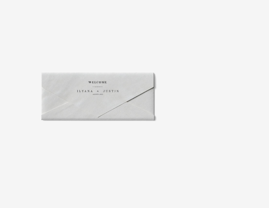 Free closed envelope Mockup W13 Top View PSD