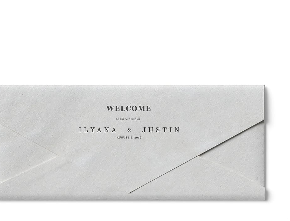 Free closed envelope Mockup W13 Top View PSD