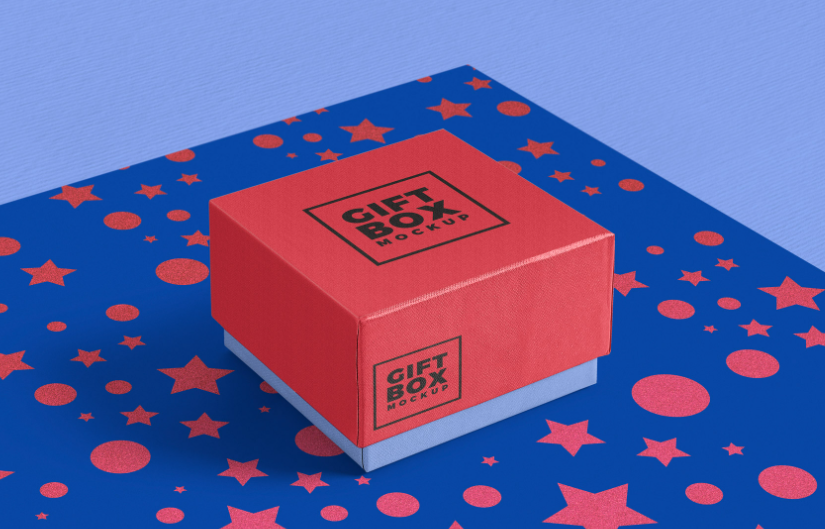Gorgeous Free Gift Box Mockup PSD