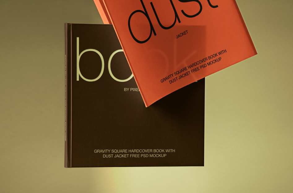 Gravity Square Book Branding Mockup
