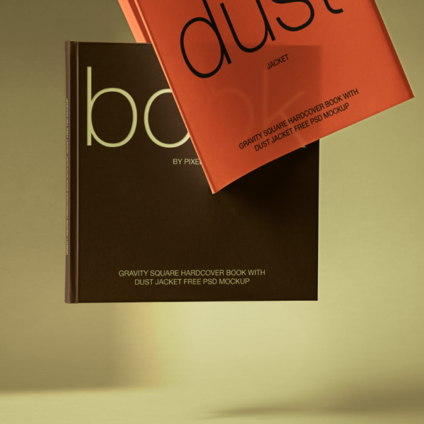 Gravity Square Book Branding Mockup