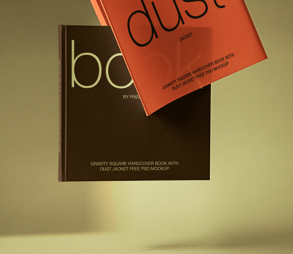 Gravity Square Book Branding Mockup