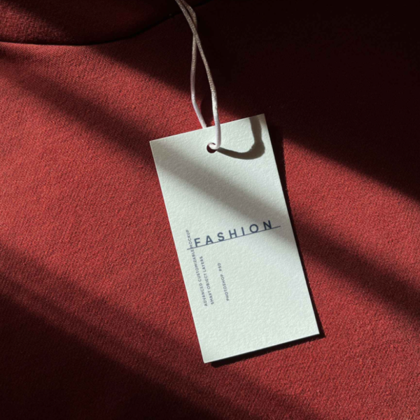 Hang Tag Mockup Fashion Branding Presentation PSD