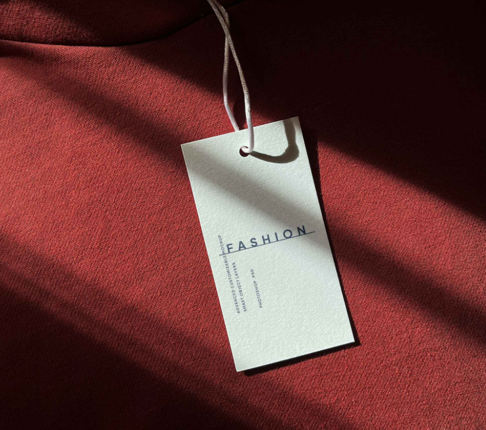 Hang Tag Mockup Fashion Branding Presentation PSD