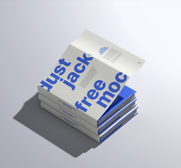 Hardcover Dust Jacket Book Mockup