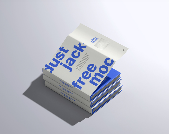 Hardcover Dust Jacket Book Mockup