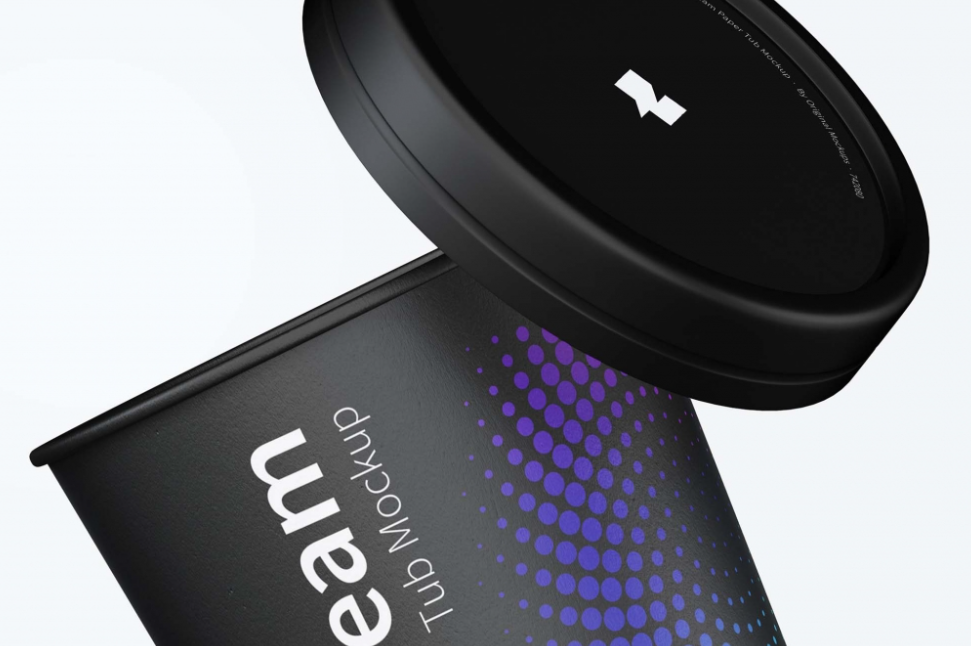 Ice cream Paper Tub Mockup PSD