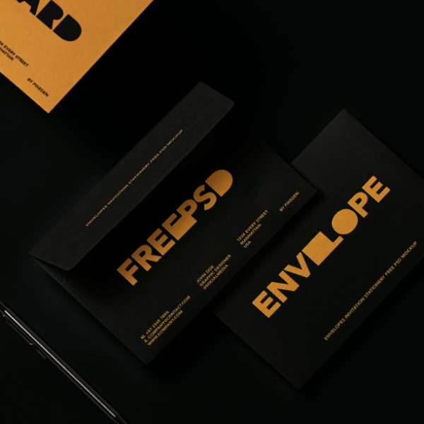 Invitation Stationery envelope PSD Mockup