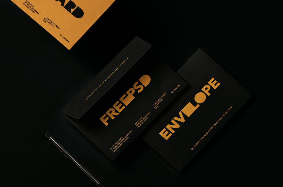 Invitation Stationery envelope PSD Mockup