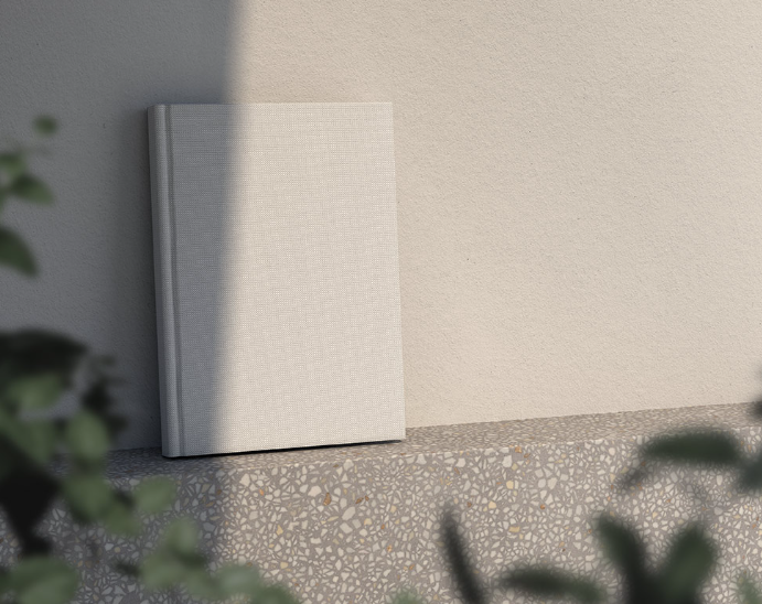 Linen Hardcover Book Mockup PSD Download