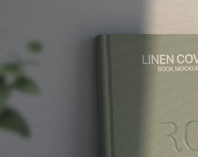 Linen Hardcover Book Mockup PSD Download