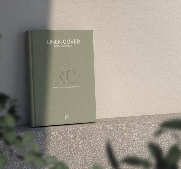 Linen Hardcover Book Mockup PSD Download
