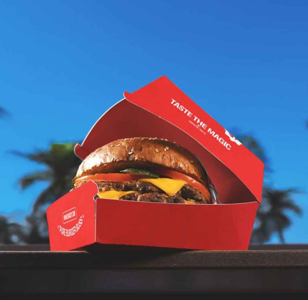 Open Burger Box Branding Packaging PSD Mockup