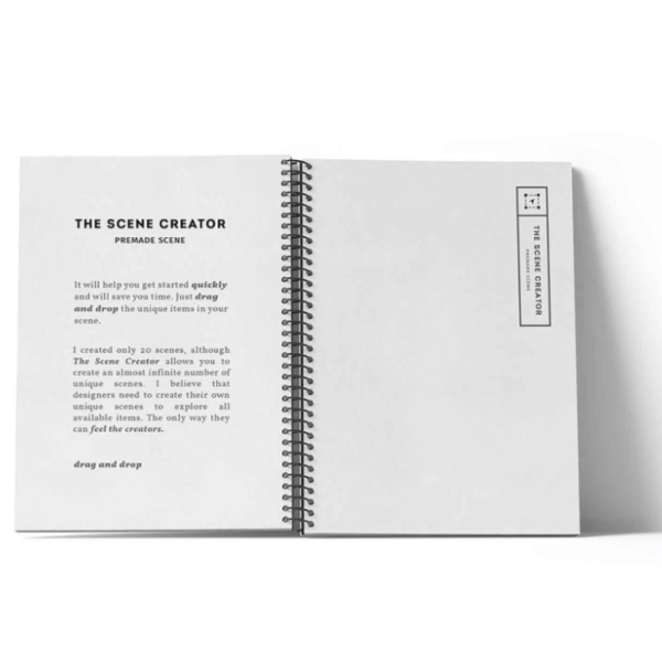 Open notepad on Spring Mockup V3Â Front View PSD