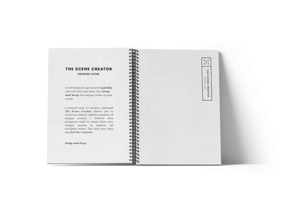 Open notepad on Spring Mockup V3  Front View PSD