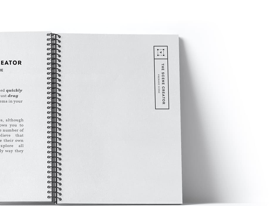 Open notepad on Spring Mockup V3  Front View PSD