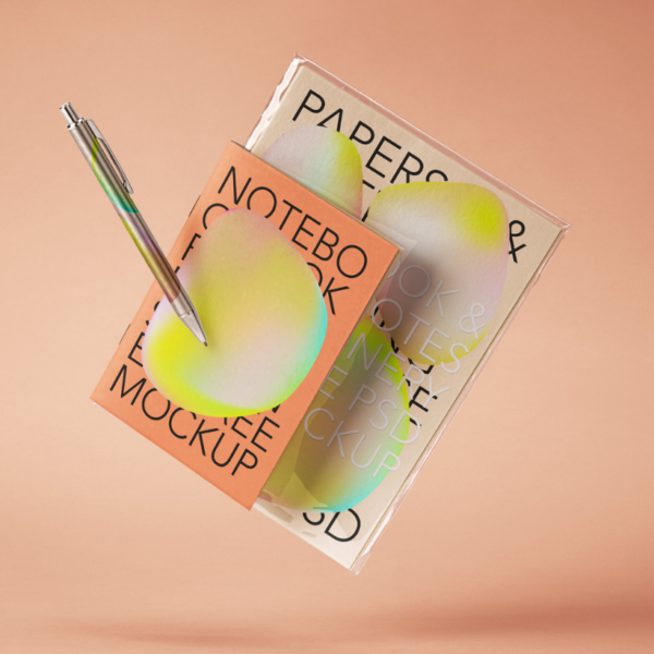 Paper notes PSD notebook Stationery Mockup