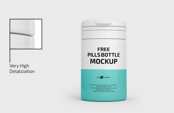 Pills Bottle Mockup PSD for Medical Branding