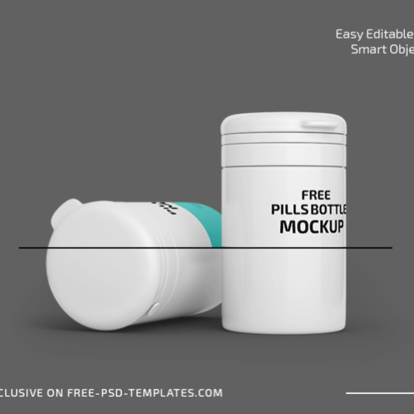 Pills Bottle Mockup PSD for Medical Branding
