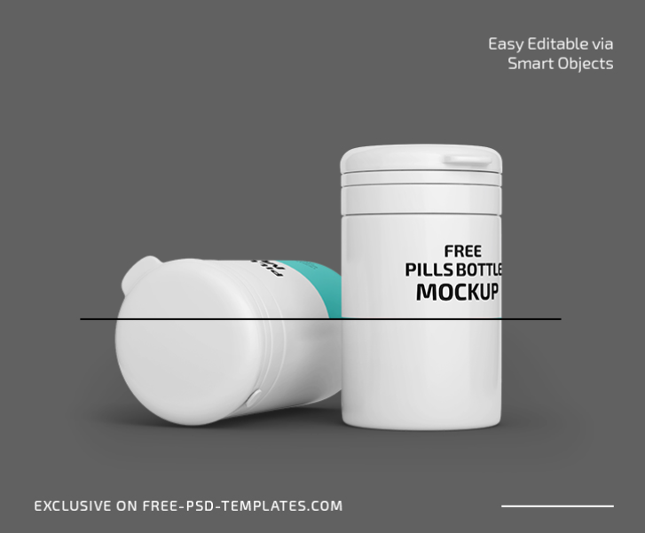 Pills Bottle Mockup PSD for Medical Branding