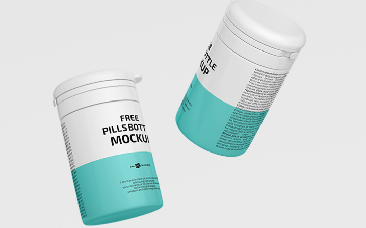 Pills Bottle Mockup PSD for Medical Branding